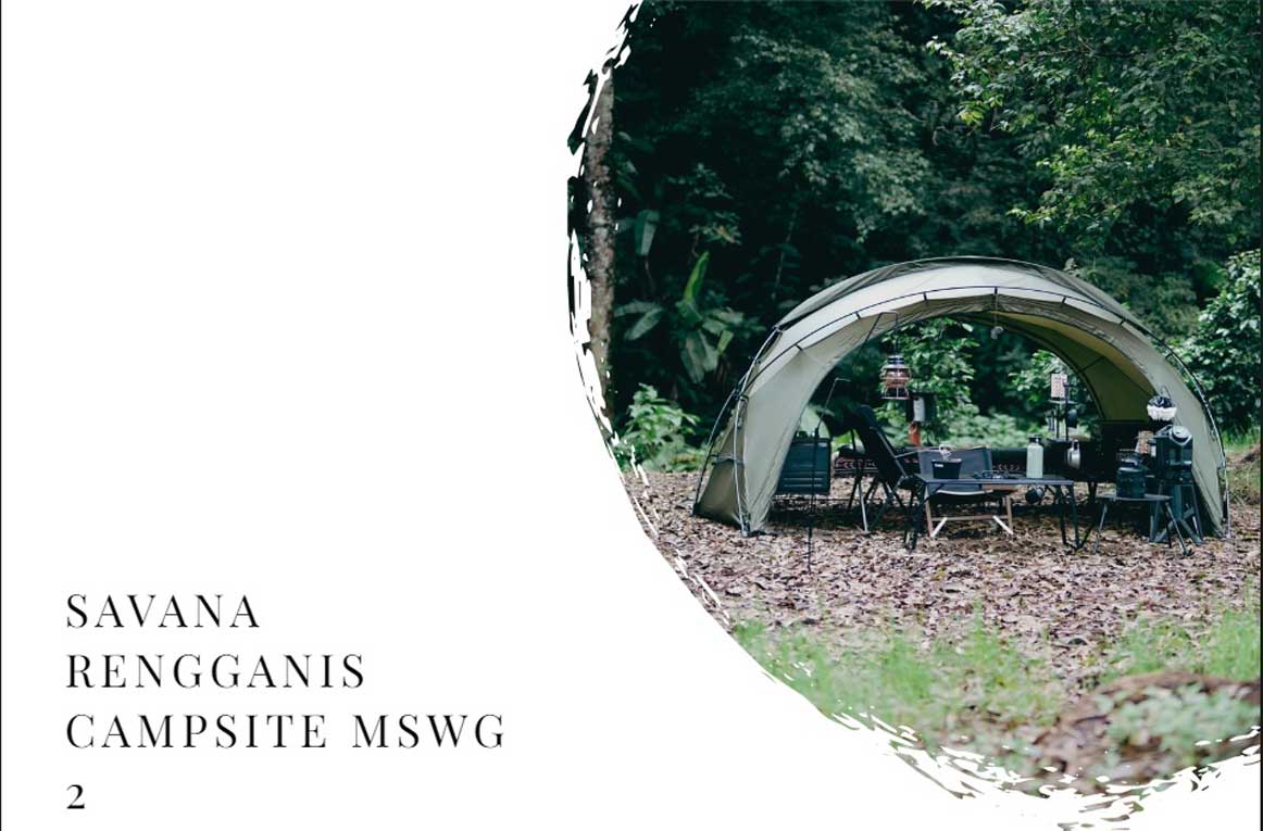 Kegiatan kelompok di Savana Rengganis Campsite